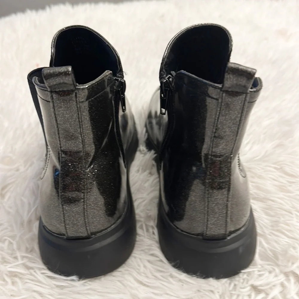 NEW Dolce Vita DV Cole Black Sparkle platform ankle bootie girls size 5